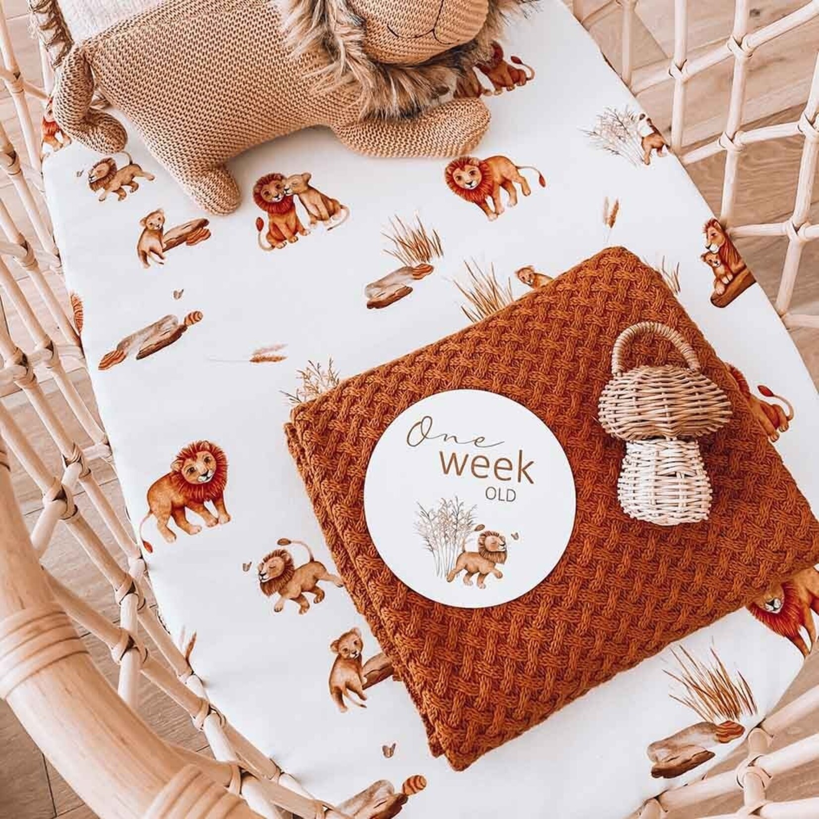 Snuggle Hunny Lion Milestone Cards