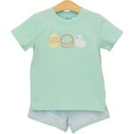 Trotter Street Kids Bunnies & Baskets Boy Easter Short Set