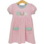 Trotter Street Kids Bunnies & Basket Girl Easter Dress