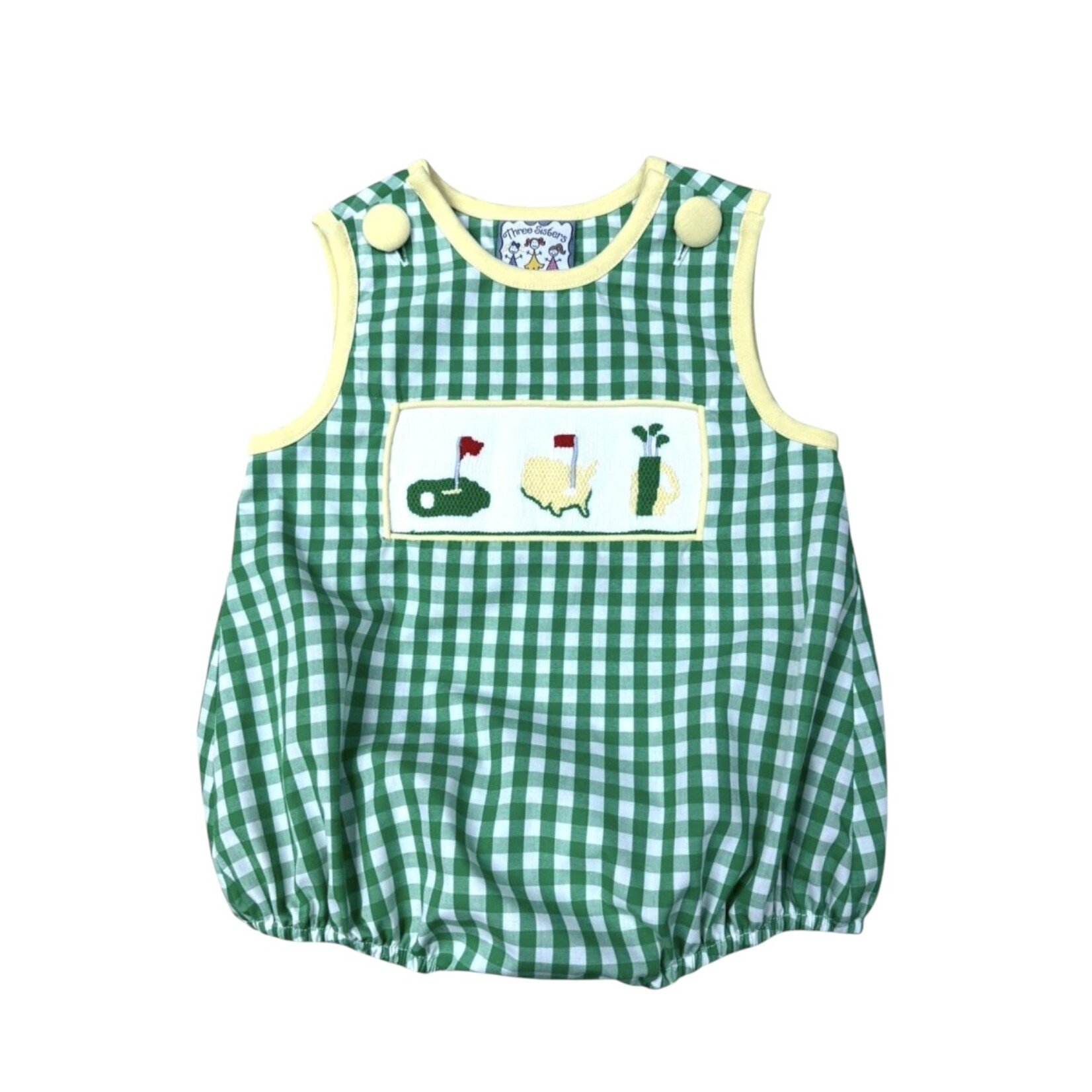 Three Sisters Golf Masters Smocked Boy Bubble