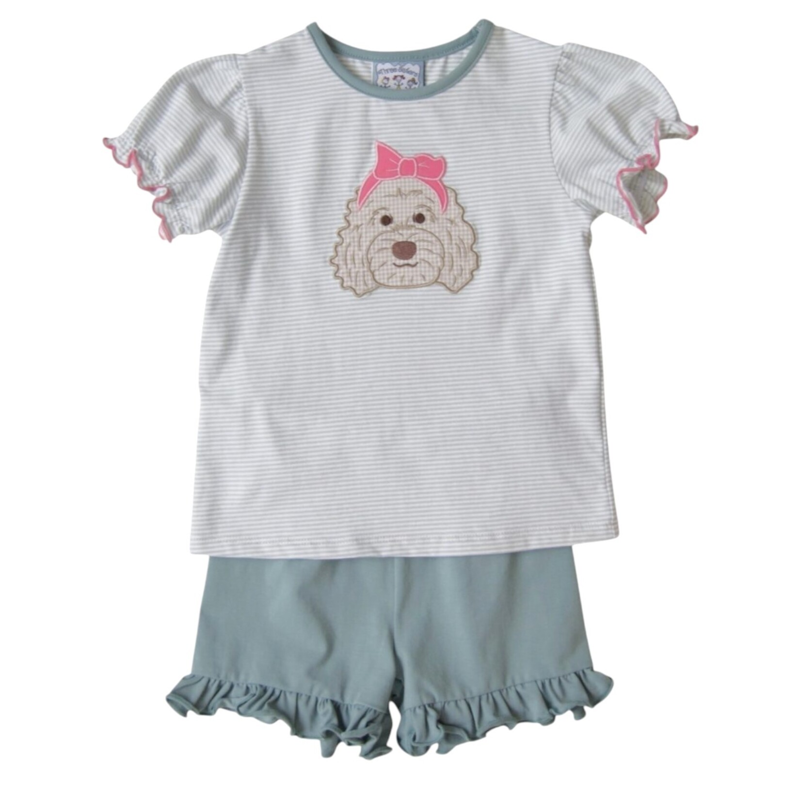 Three Sisters Doodle Girl Short Set