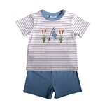 Three Sisters Catch of the Day Fishing Boy Short Set