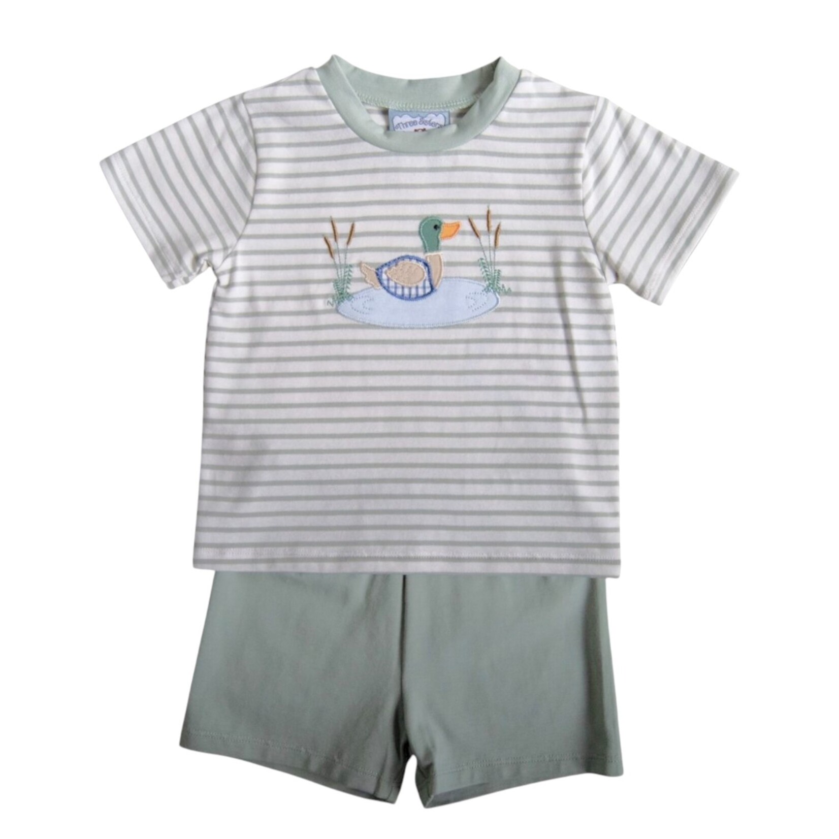 Three Sisters Duck Applique Boy Short Set