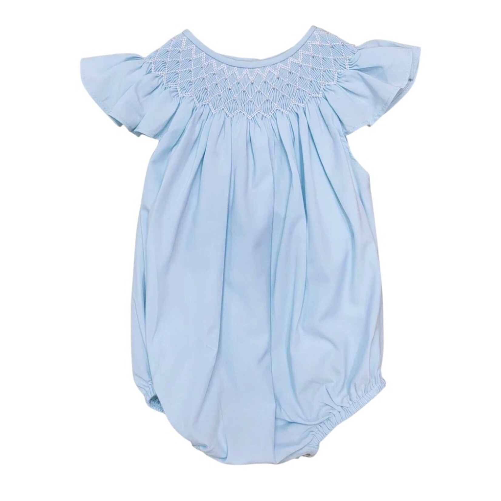 Sweet Dreams Blue Pearl Smocked Bubble