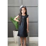 Yo Baby Black Flutter Sleeve Dress