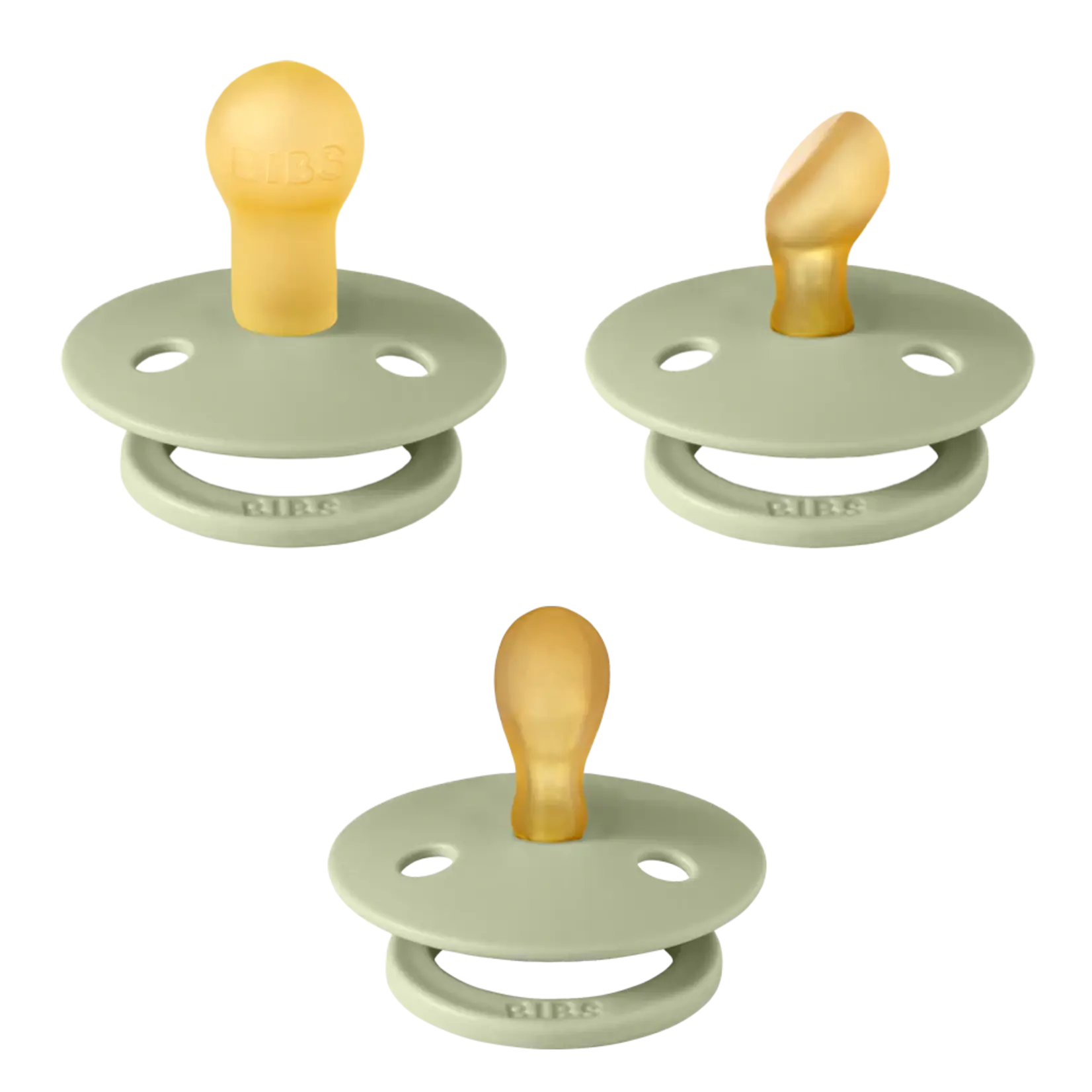 BIBS Try-It Colour Paci 3PK - Sage (Size 1)