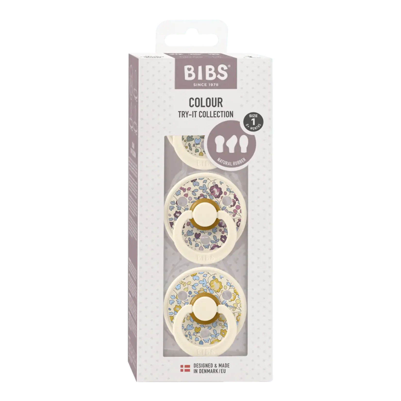 BIBS Try-It Liberty Eloise Paci 3PK - Ivory (Size 1)