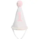 Pink Seersucker Birthday Hat