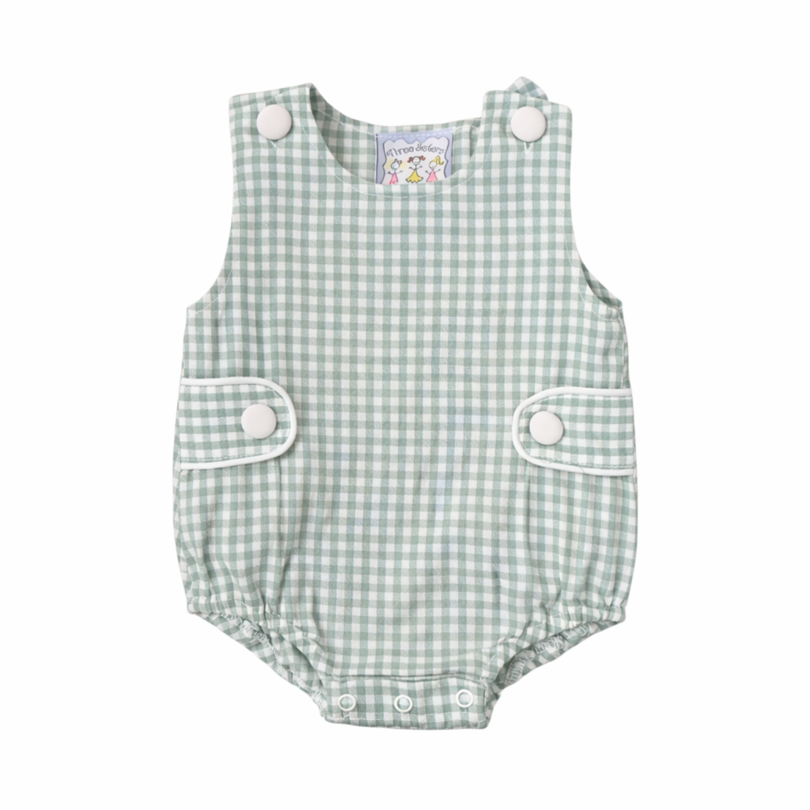 Three Sisters Teal Gingham Boy Bubble