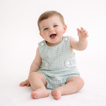 Three Sisters Teal Gingham Boy Bubble