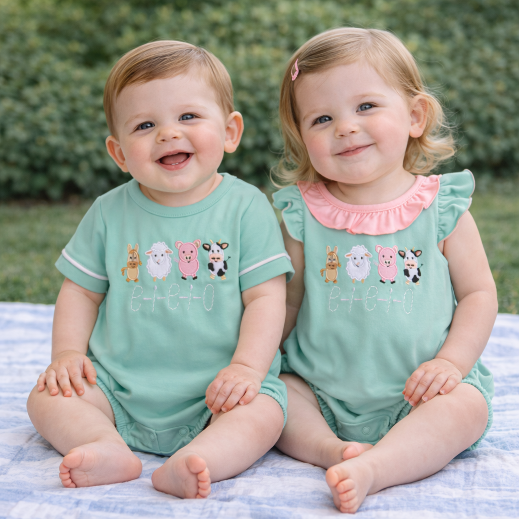 Three Sisters EIEIO Boy Bubble