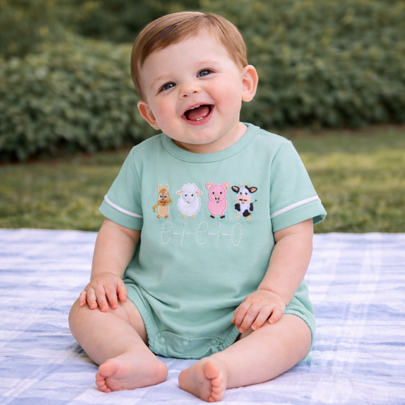 Three Sisters EIEIO Boy Bubble