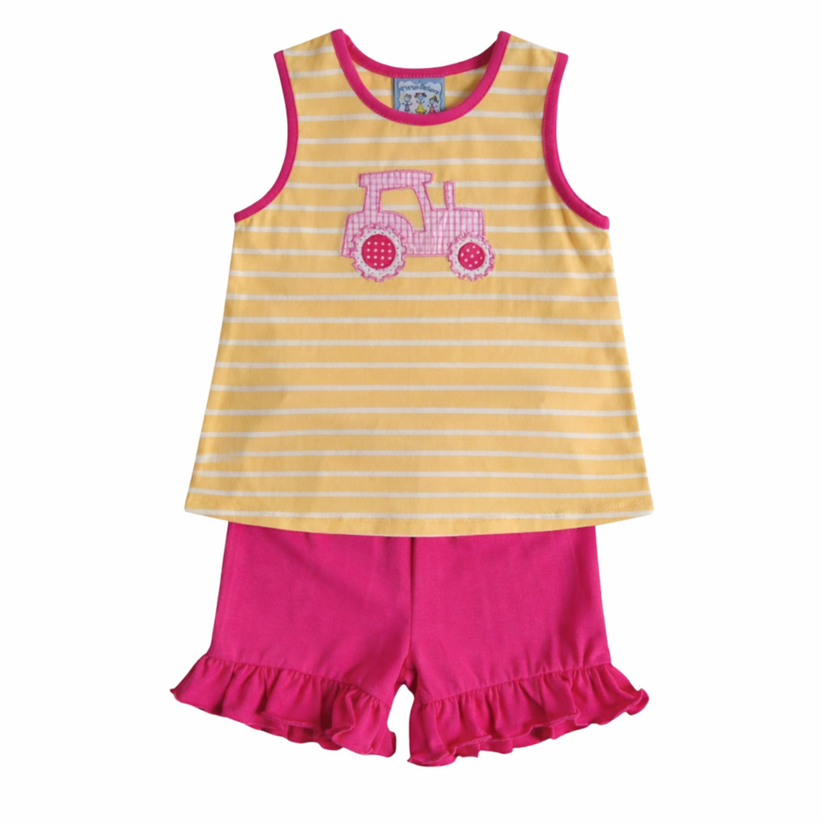 Three Sisters Tractor Girl Shirt Set