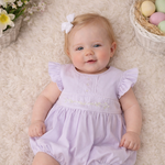 Babysen Purple Posy Embroidered Bubble