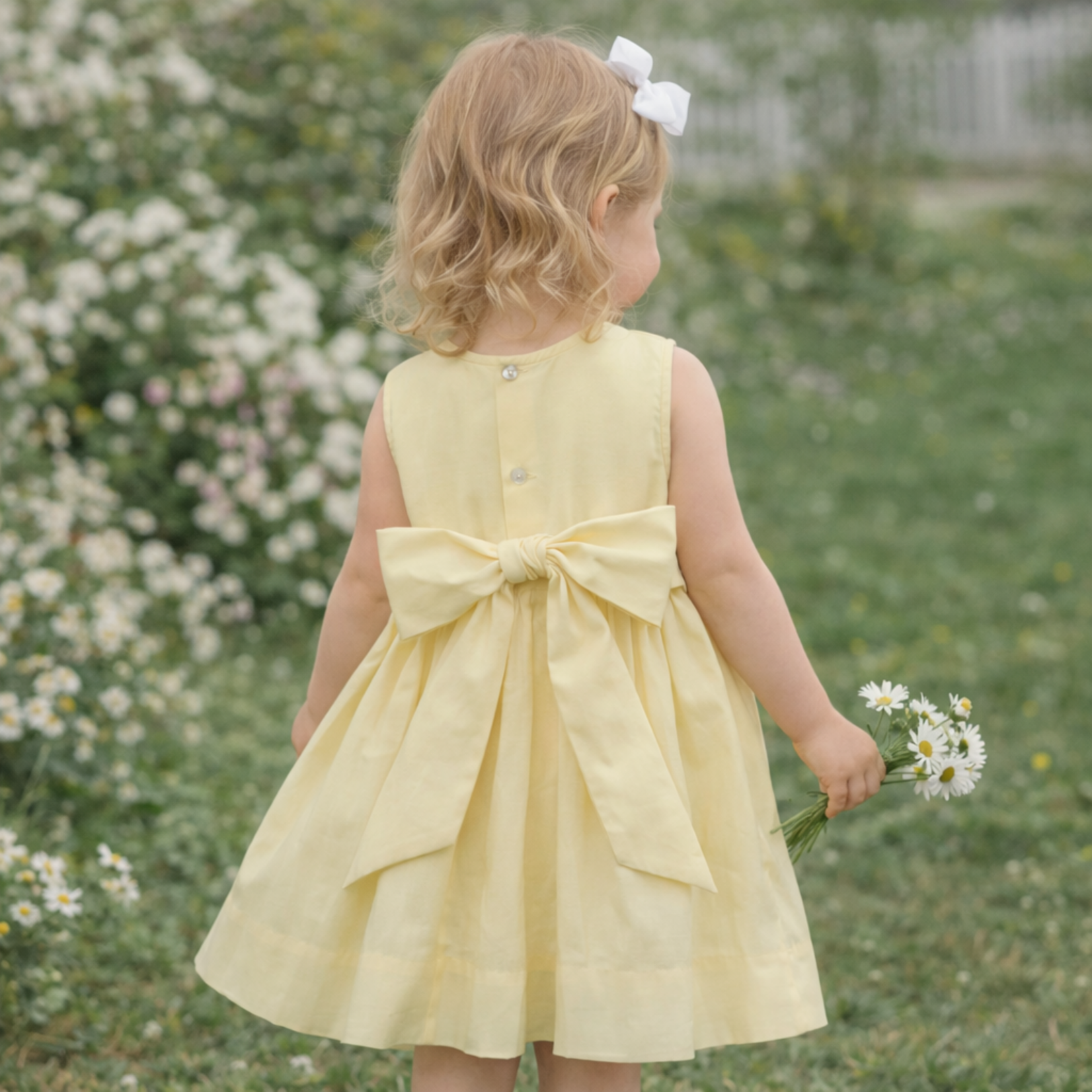 Babysen Maize Lemon Drop Smocked Dress