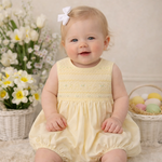 Babysen Maize Lemon Drop Smocked Bubble