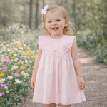 Pink Bunches of Roses Smocked Dress