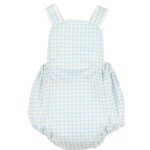 Sophie & Lucas Classic Vintage Blue Gingham Overall Bubble