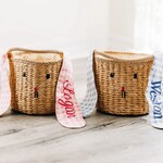 Blue Gingham Easter Bunny Basket