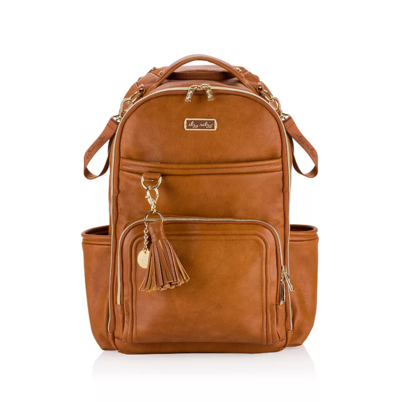Itzy Ritzy Cognac Boss Plus Diaper Bag Backpack