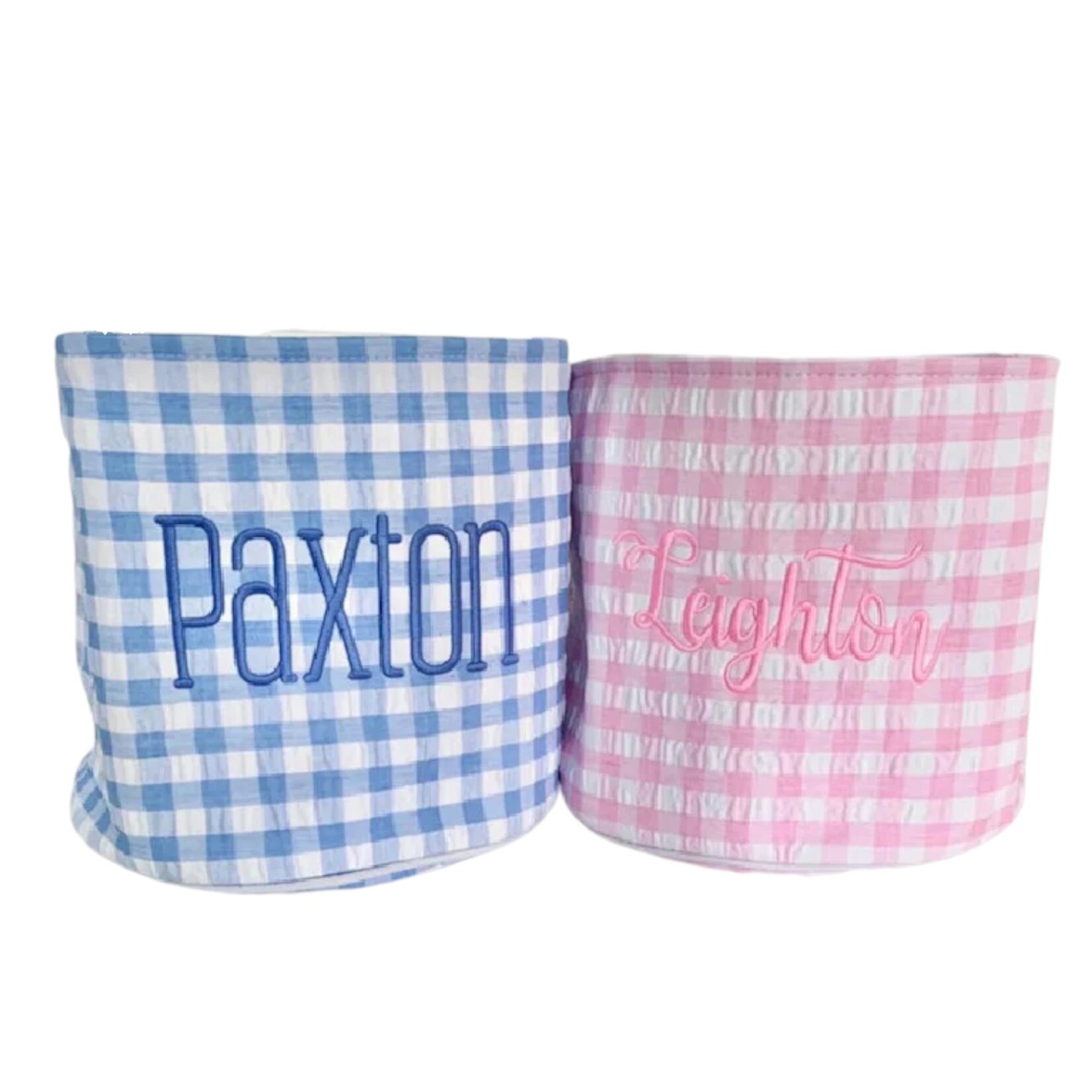 Pink Gingham Easter Basket