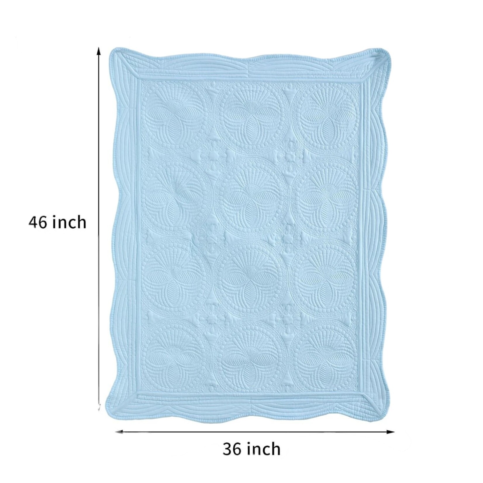 Monogram Quilt - Baby Blue