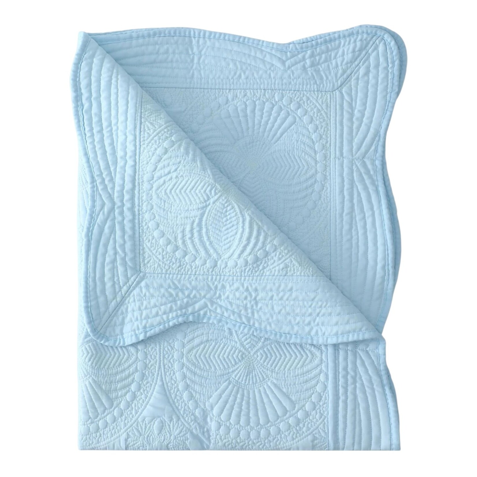 Monogram Quilt - Baby Blue