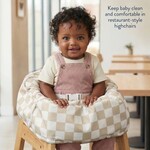 Itzy Ritzy Taupe Checkered Cart Cover