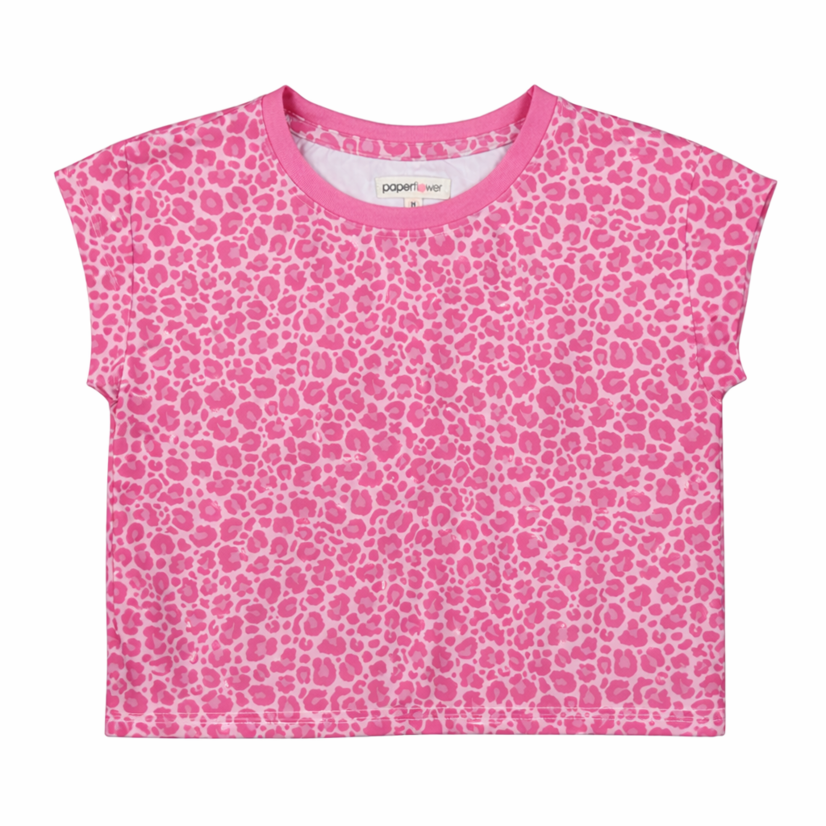 Paper Flower Pink Leopard Print Shirt