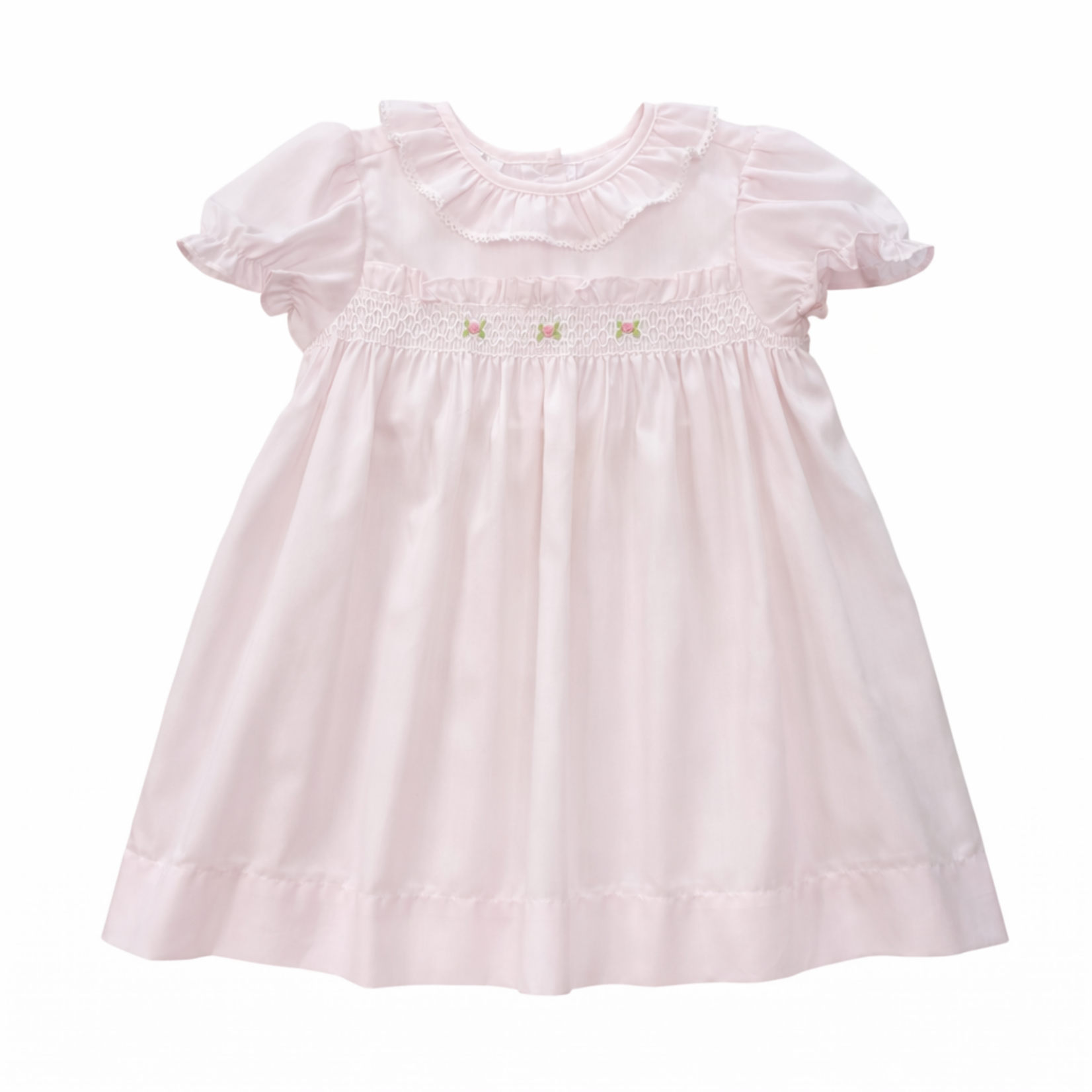 Pink Smocked Blossom Garland Dress