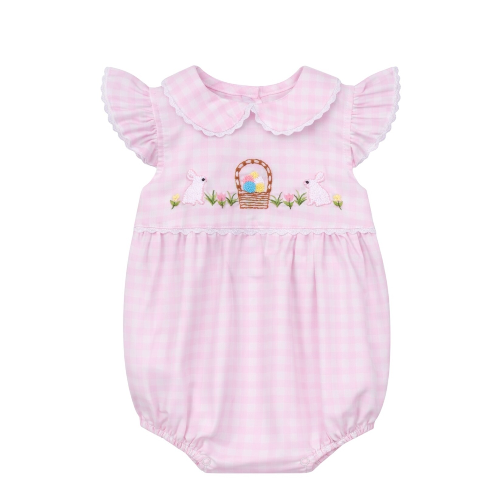 Sweet Dreams Pink French Knot Easter Smocked Bubble