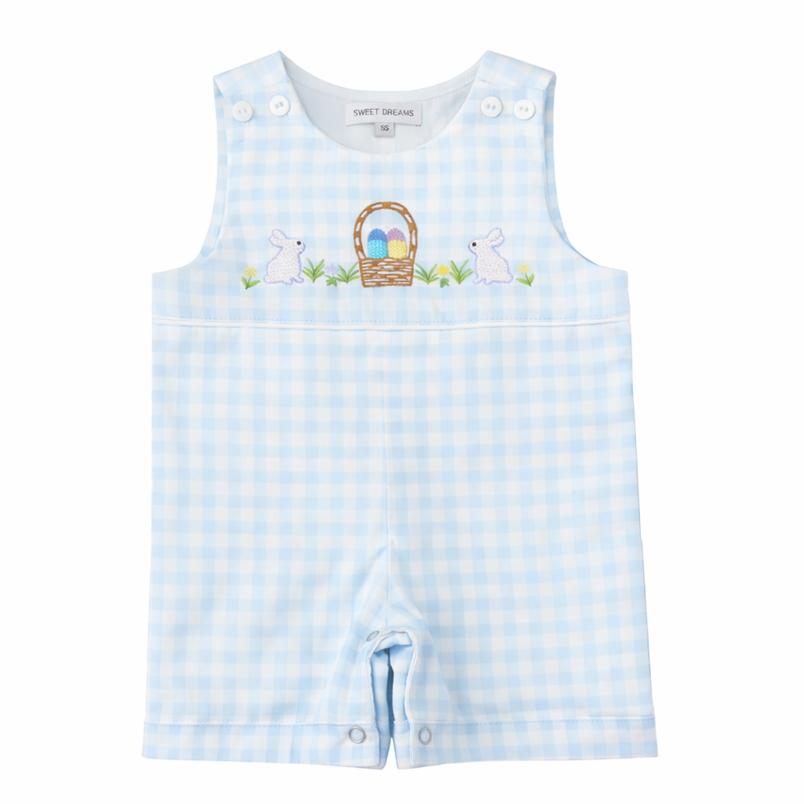 Sweet Dreams Blue French Knot Easter Smocked Jon Jon