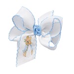 5.5" Blue Petunia Rabbit Bow