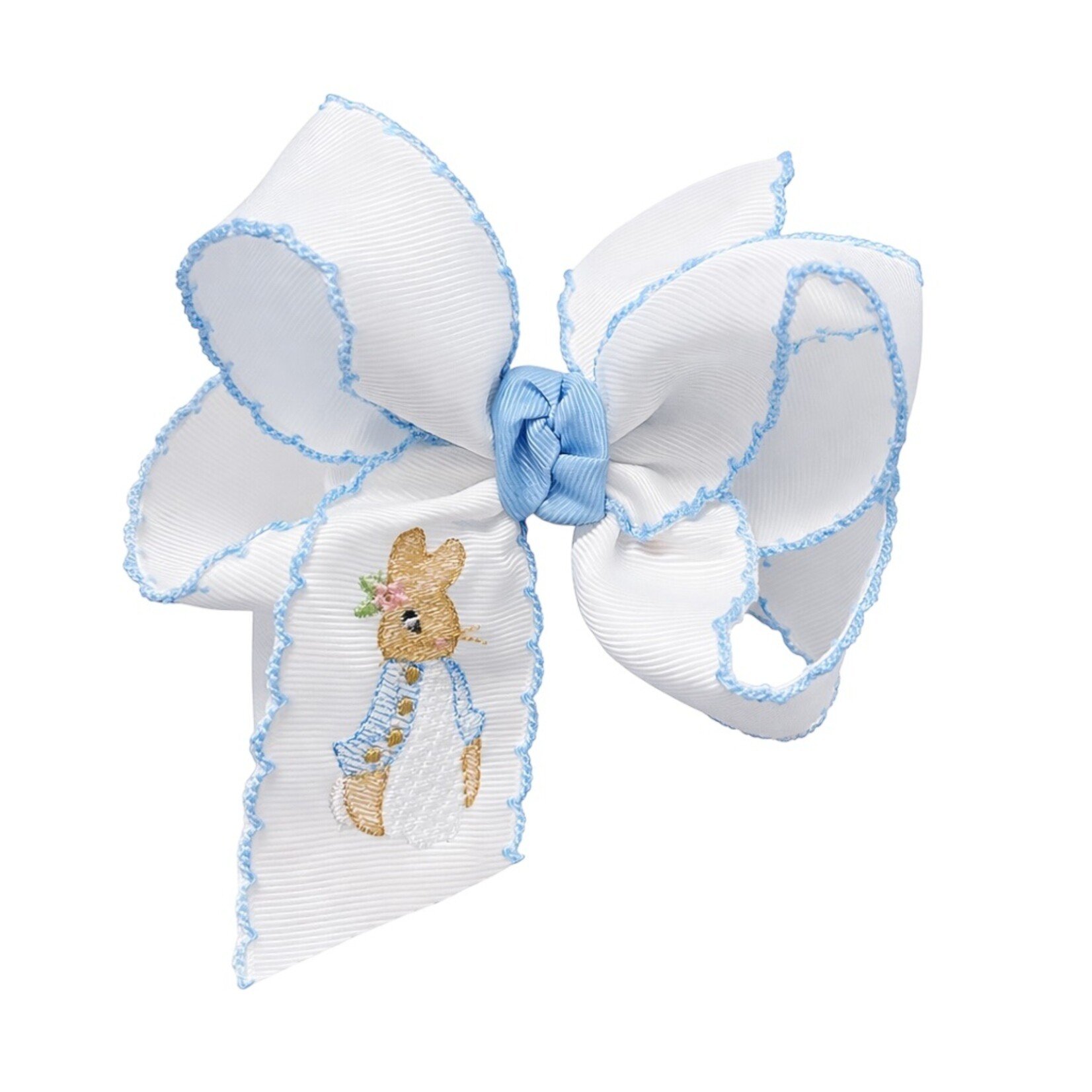 5.5" Blue Petunia Rabbit Bow