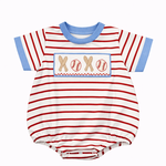 Three Sisters Baseball Smocked Bubble
