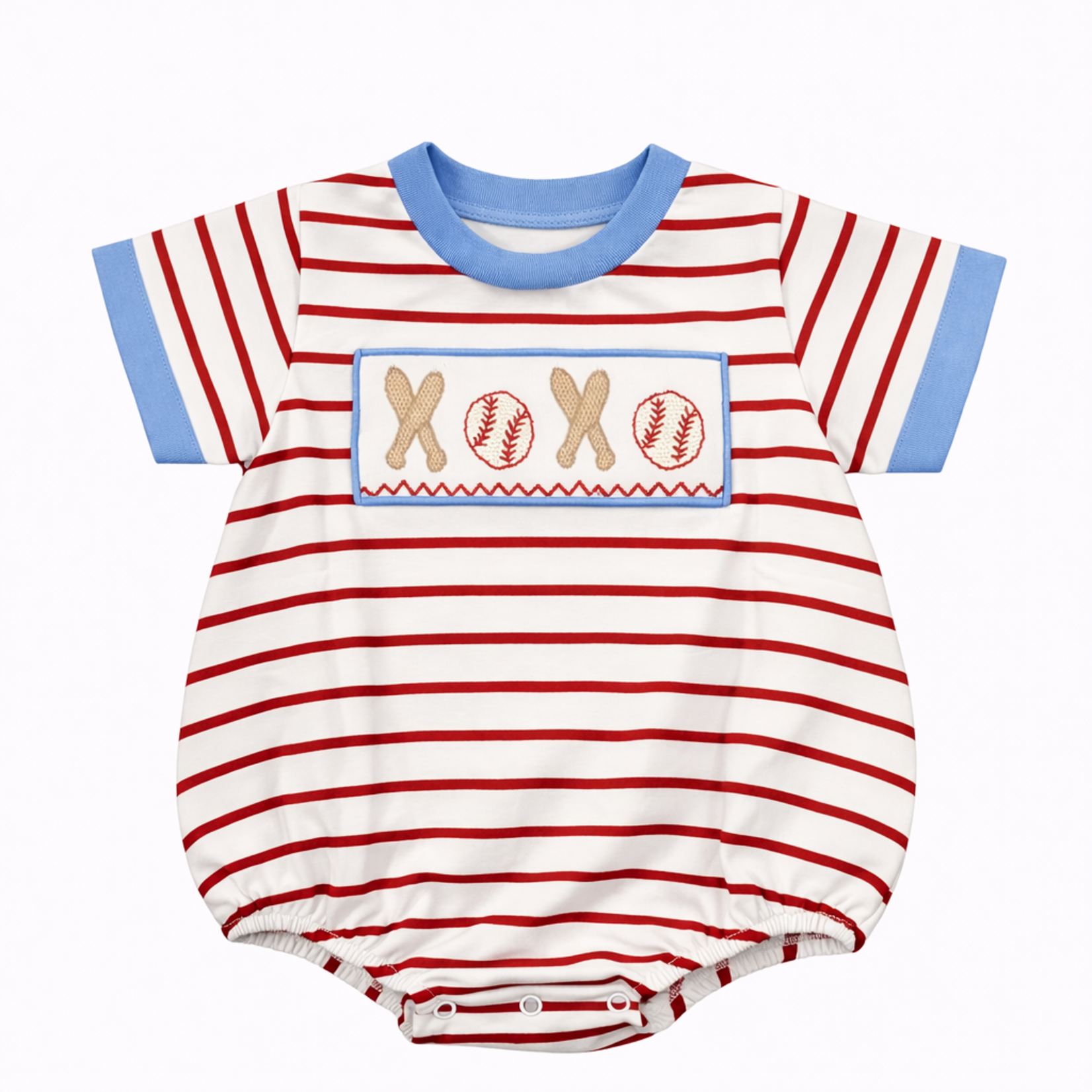 Three Sisters Baseball Smocked Bubble