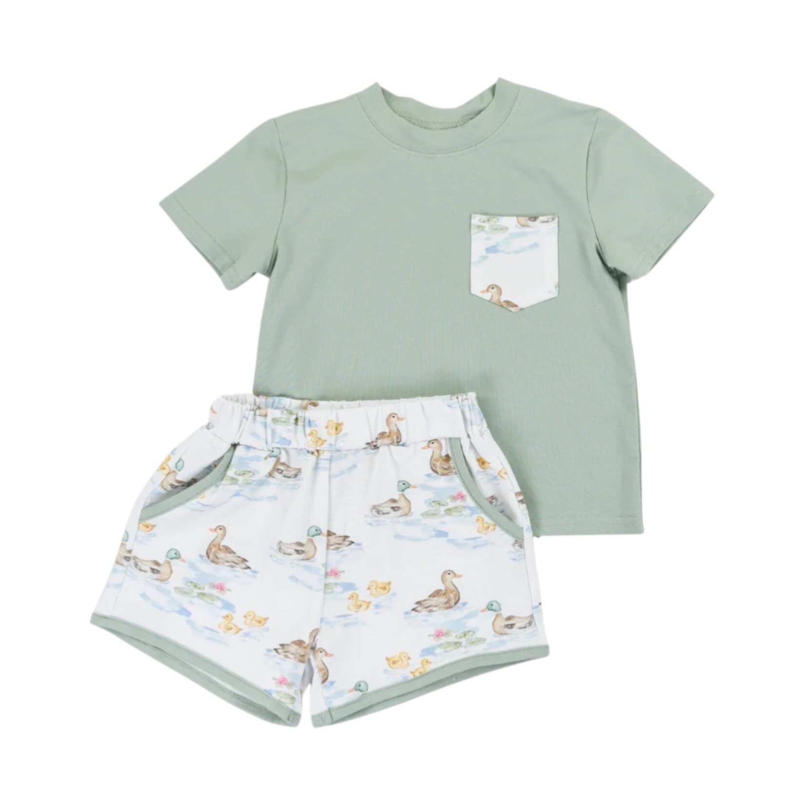 Cypress Row Darling Ducks Short Set