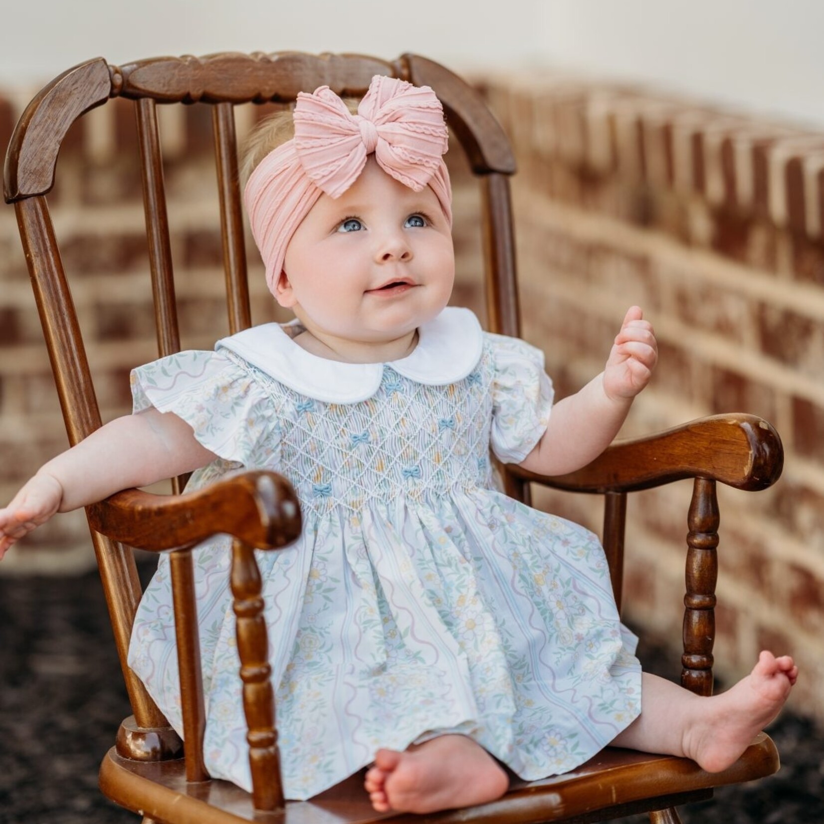 Three Sisters Spring Bouquet Smocked Bloomer Set
