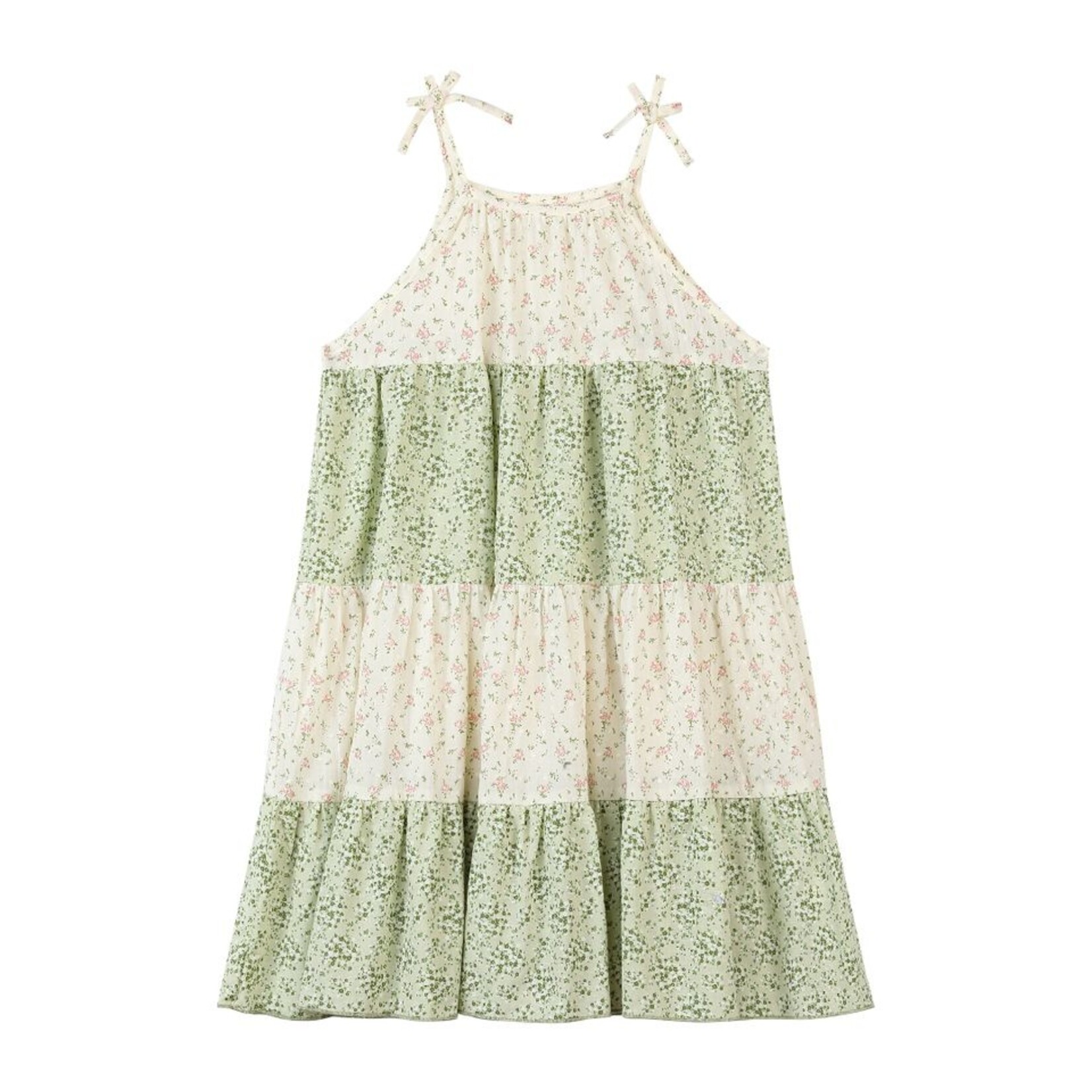 Vignette Green Mix Floral Kit Dress