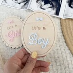 The Olive Branch It's a Boy (4” Oval)