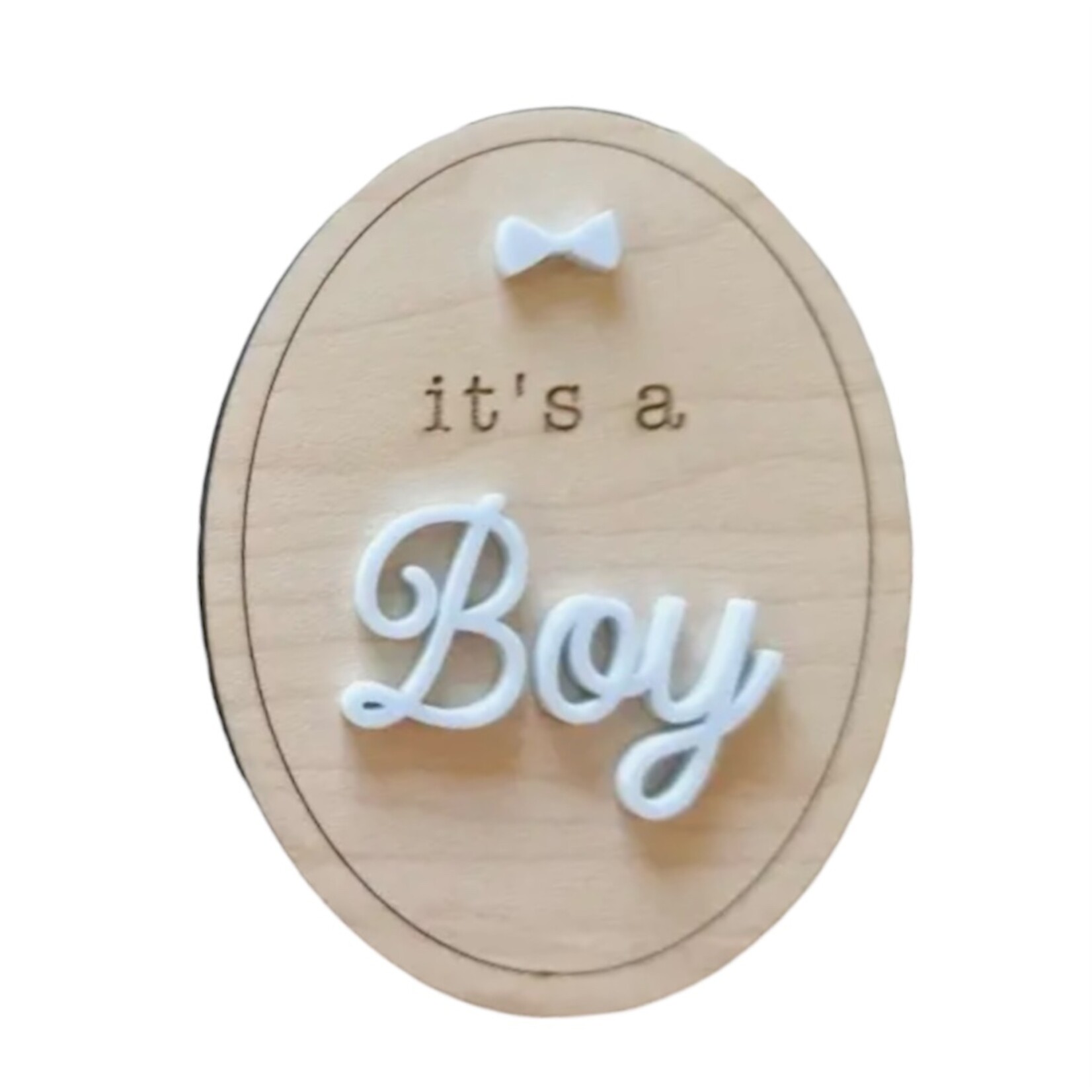 The Olive Branch It's a Boy (4” Oval)