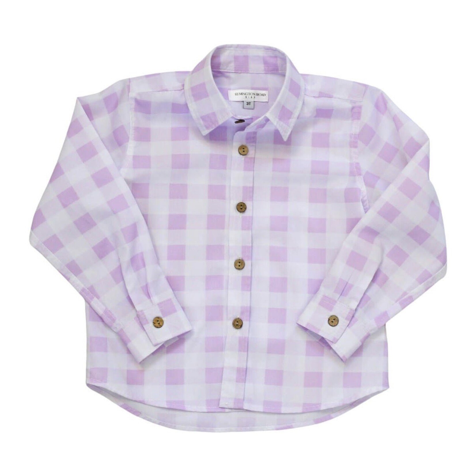 Be Girl Clothing Lilac Purple Check Button Down #26-227