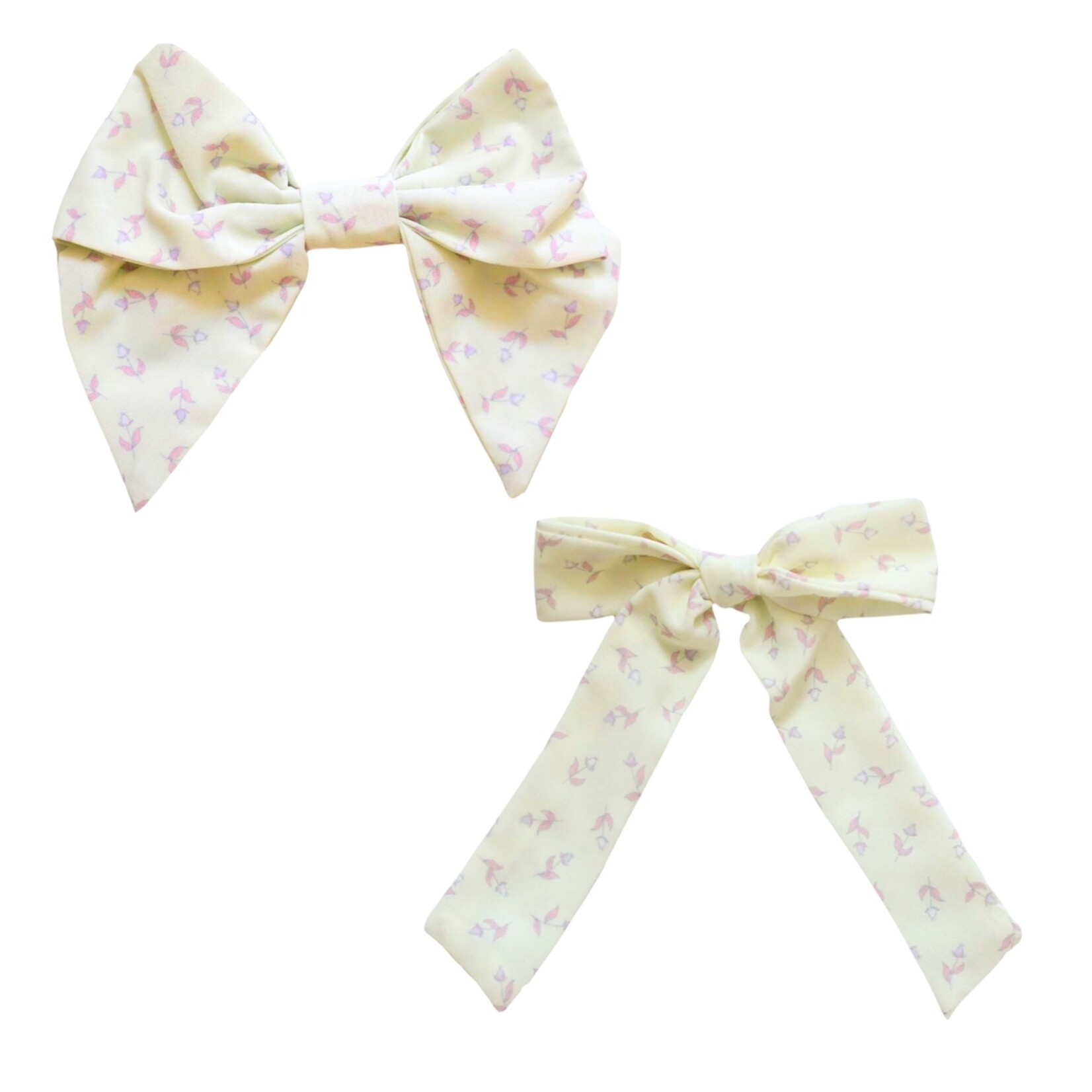 Be Girl Clothing Pale Yellow Floral Bow