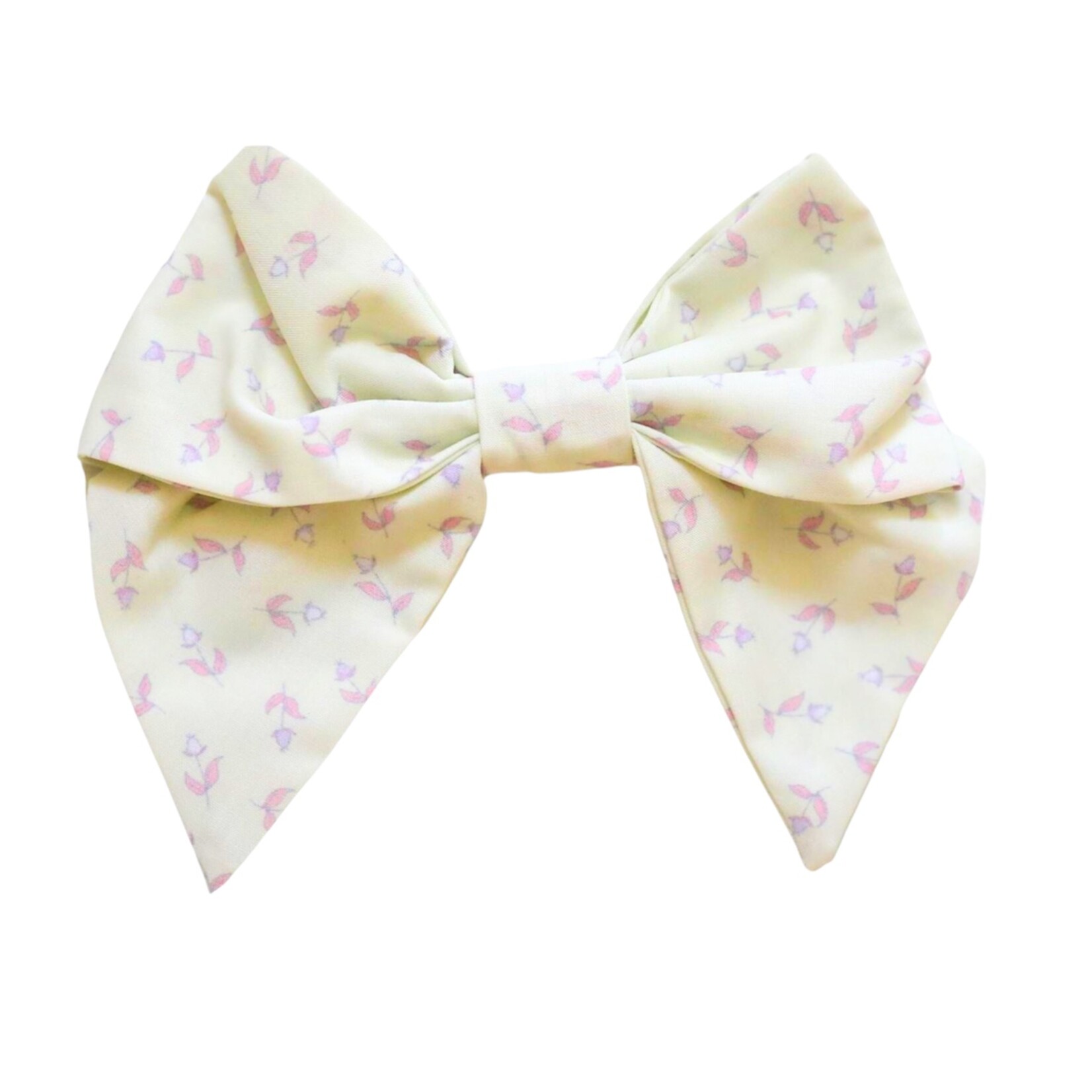Be Girl Clothing Pale Yellow Floral Bow
