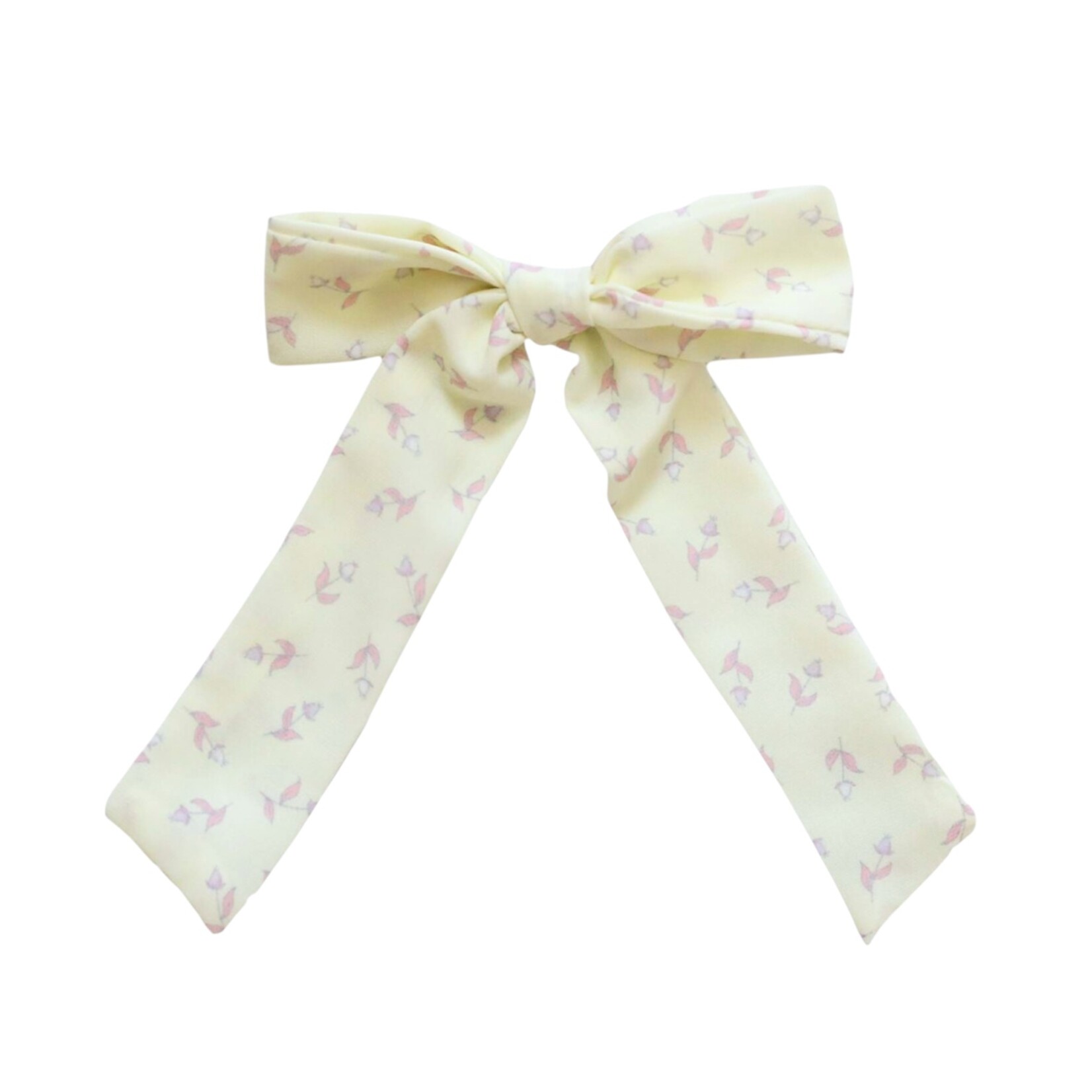 Be Girl Clothing Pale Yellow Floral Bow