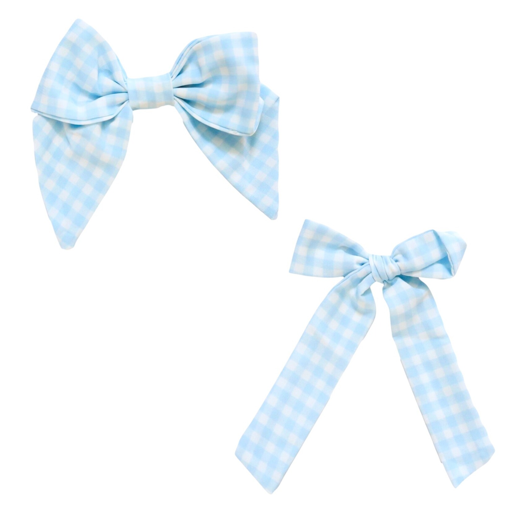 Be Girl Clothing Blue Gingham Bow