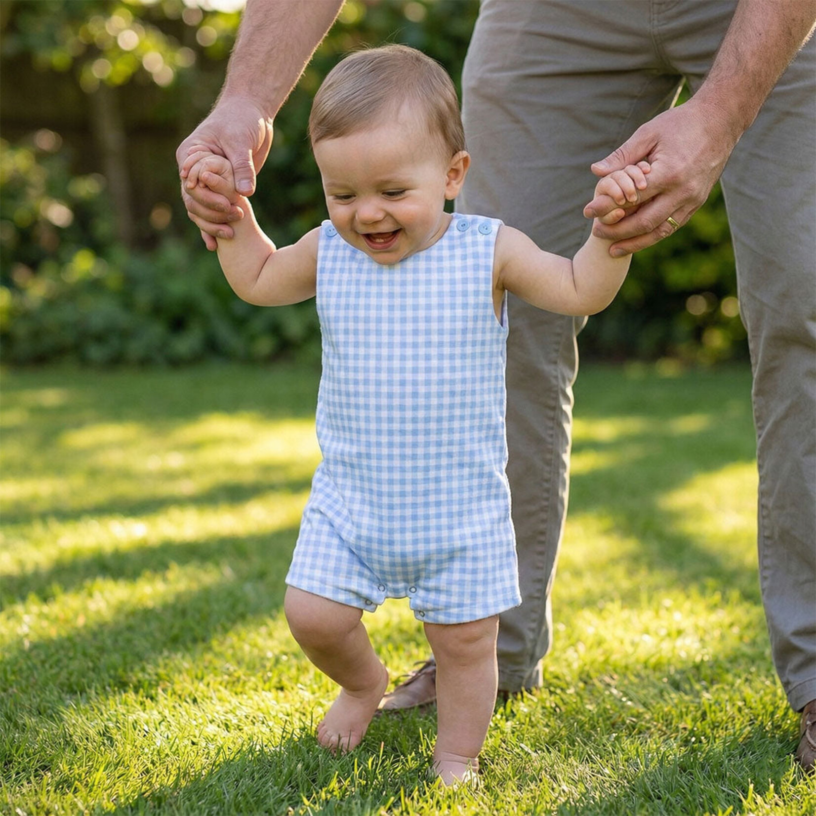 Ishtex Blue Gingham Boy Jon Jon