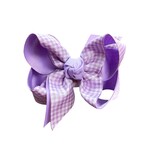 4.5" Gingham Bow - Light Orchid