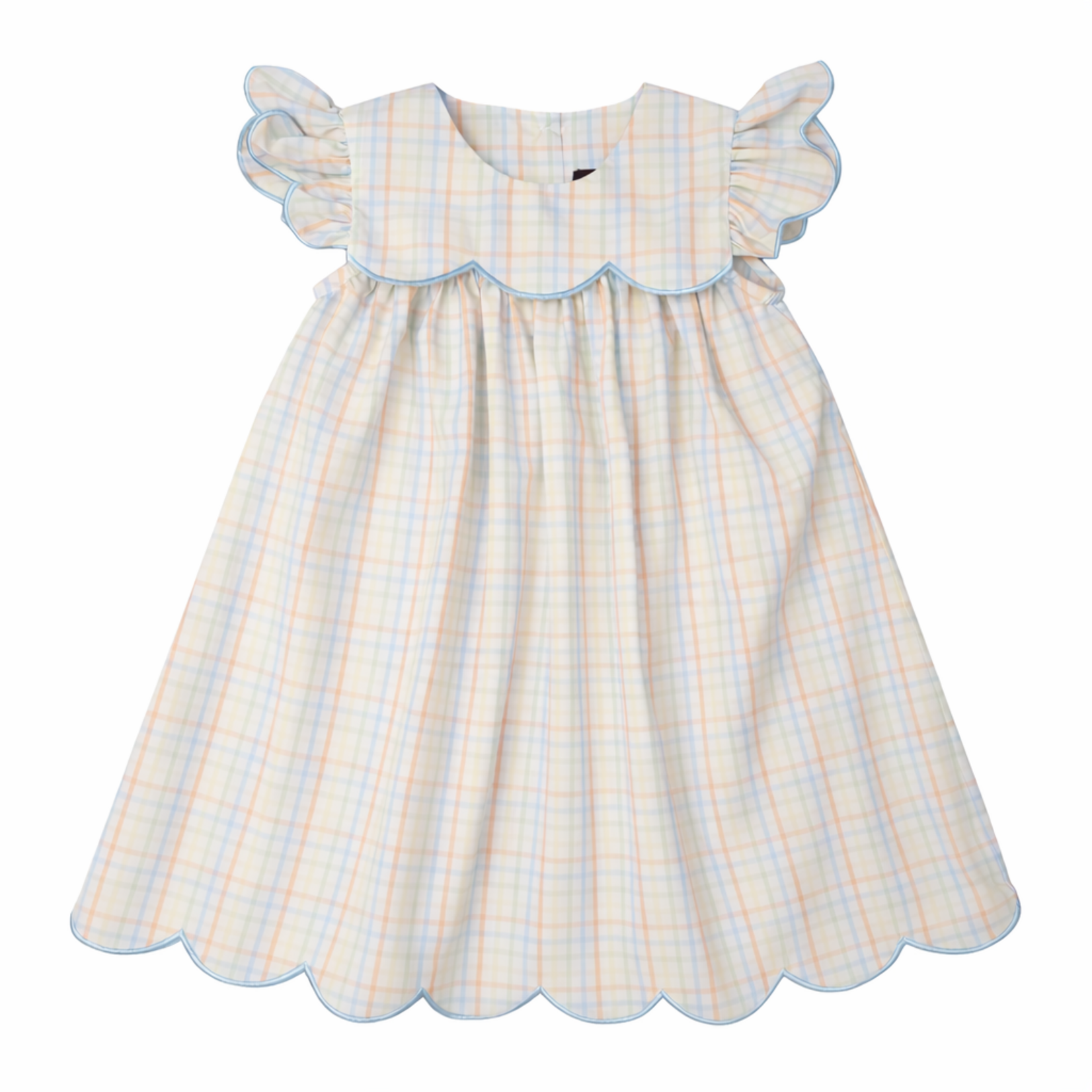 Millie Jay Spring Gingham Scalloped Dress