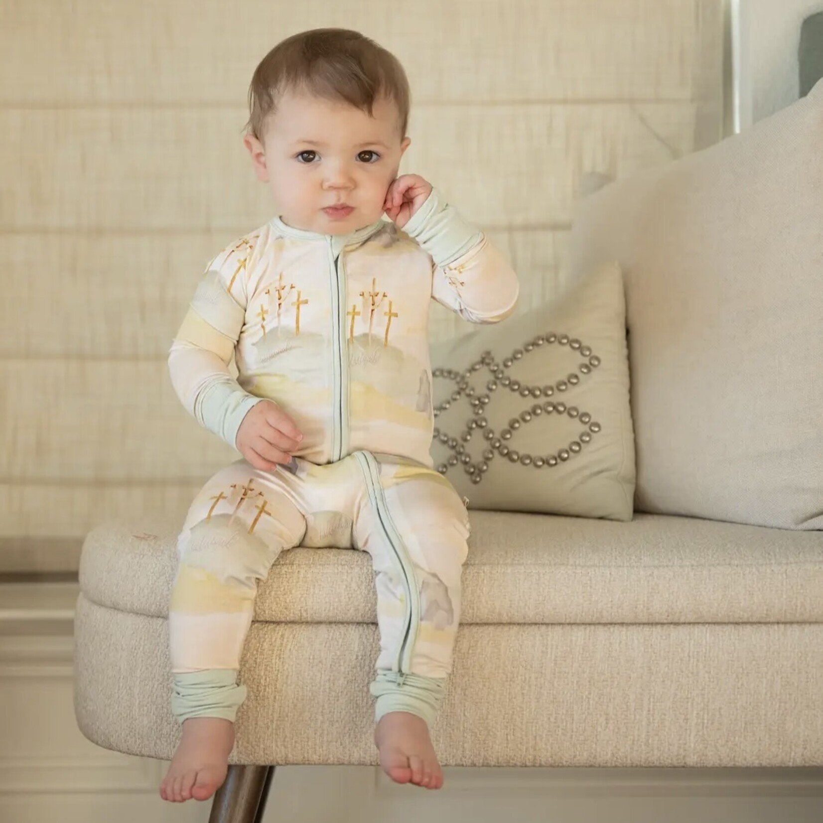 Riley & Rett He is Risen Zippy Romper